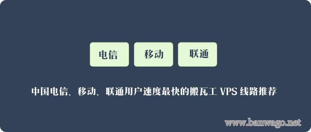 中国电信、移动、联通用户速度最快的搬瓦工 VPS 线路推荐