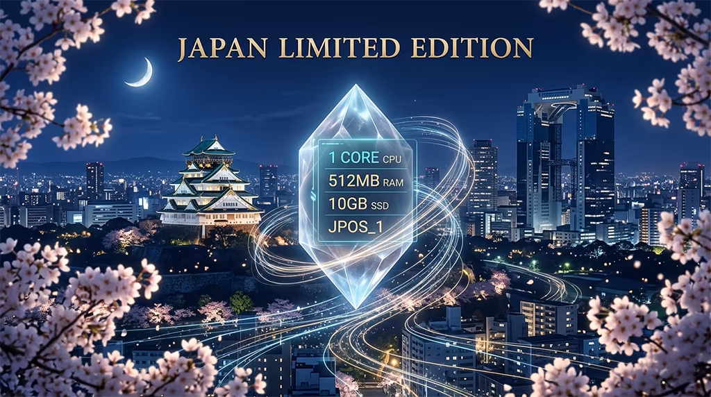 搬瓦工日本软银限量版 JAPAN LIMITED EDITION 套餐配置信息与大阪机房